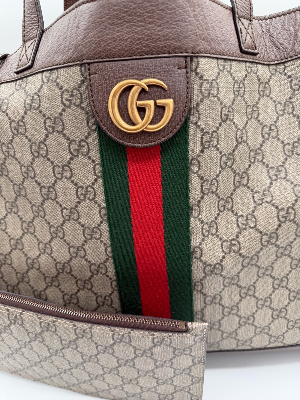 Gucci Ophidia GG Supreme large Tote with pouch 😍 - Picture 3 of 8